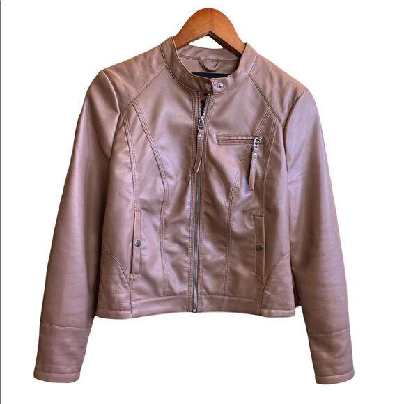 Vero Moda Women's Faux Leather Jacket - NWOT Color: Ferra | Size: Medium - Picture 1 of 6